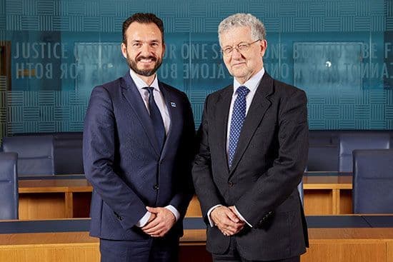 Deputy President of The Supreme Court of the United Kingdom, The Rt Hon Lord Hodge &amp; President of the European Court of Human Rights, Judge Róbert Ragnar Spanó, Friday 14 October 2022 © Kevin Leighton, UK Supreme Court
